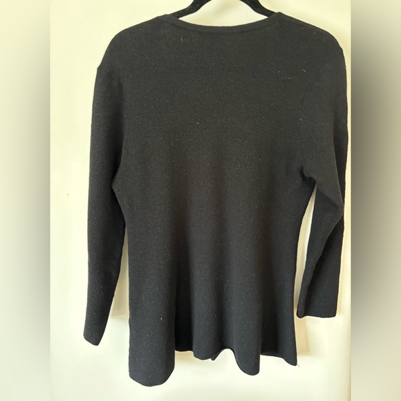 Eileen Fisher Merino wool jersey V-neck - Picture 3 of 5